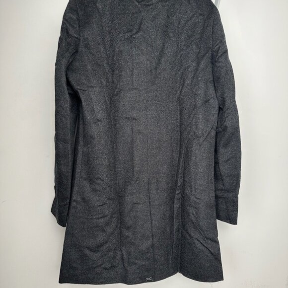 Black Goat Coat with Raglan Sleeve - Picture 3 of 5